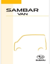 SUBARU SAMBAR VAN 2022 2023 & 2024 OWNERS MANUAL IN ENGLISH
